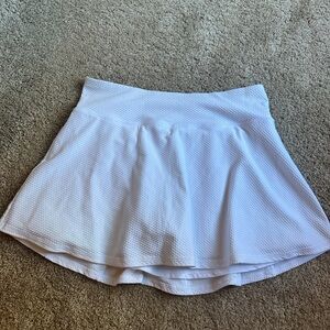 White Flowy Tennis Skort